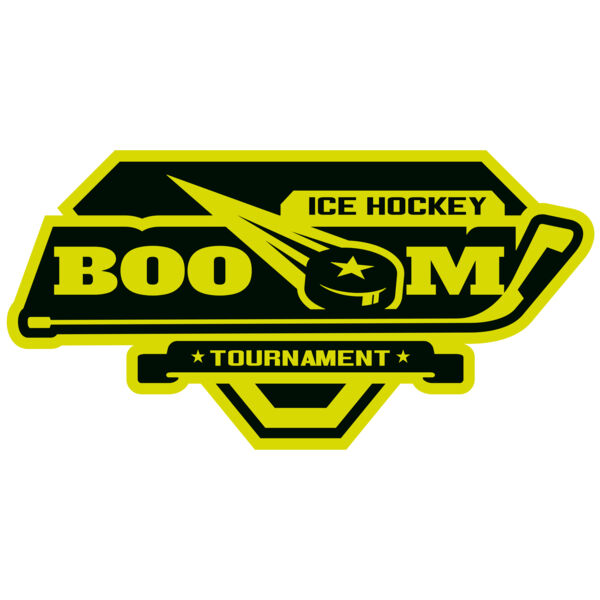 Boom Ice Hockey Tournament logo template Miniaturansicht
