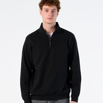 Basic Zip Neck Sweatshirt Miniaturansicht