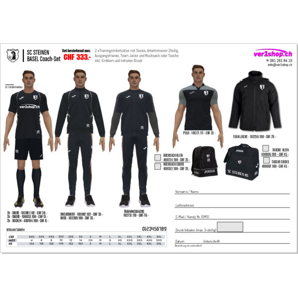 Sc Steinen Basel Coach Set Miniaturansicht